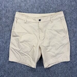 Lululemon Commission Shorts Men's 32 7" Inseam Light Yellow Athleisure LM7AUDS